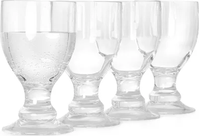 Produktbild von Acryl Trinkglas 410 ml, 4 Stück klar Camping Gläser Glas Kunststoff Acrylglas Bruchfest Trinkbecher Whiskyglas Gläser