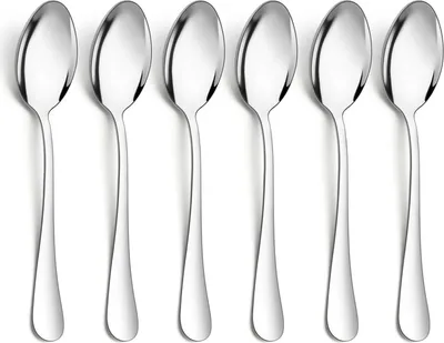 Produktbild von Elegante und moderne Edelstahl-Löffelset von 6 - 20,5 cm, einschließlich Suppenlöffel, Esslöffel und Dinerlöffel Waschmaschine