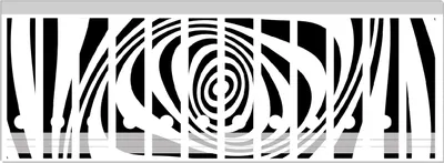 Produktbild von Wallario Ordnerrücken Sticker, selbstklebend für breite Ordner, 12 Stück, Motiv Optische Täuschung - Zebra Muster - schwarz weiß