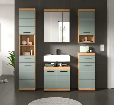 Produktbild von Badezimmer-Set Scout 2 | Salbei / Artisan Eiche | 5-teilig