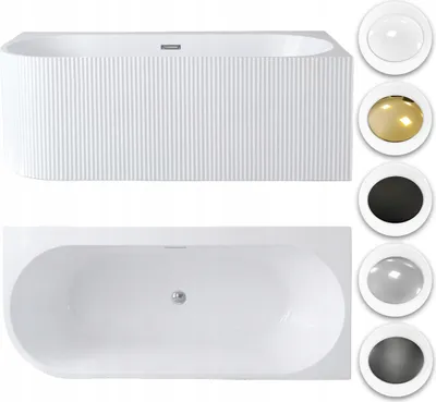 Obrázek produktu pro Rohová vana volně stojící Pula pravá PRĄŻKI 180x80cm Corciano
