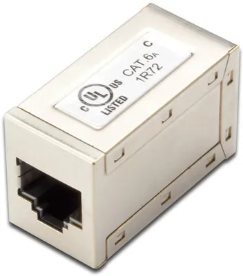 Productafbeelding van DIGITUS Modulaire adapter, Cat.6A, afgeschermd, met 2 x RJ45 connectoren