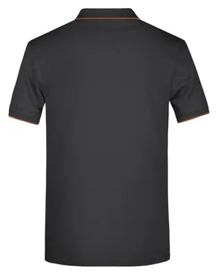 Produktbild von James and Nicholson - Poloshirt für Herren LT2705 (S) (Schwarz/Orange)