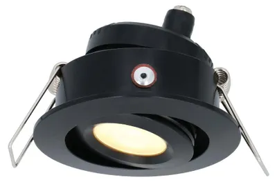 Image de HOFTRONIC - Spot LED encastrable 12V 3W 200lm 2700K Dimmable IP44 Noir