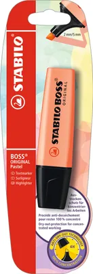 Produktbild von Textmarker - STABILO BOSS ORIGINAL Pastel - Einzelstift - cremige Pfirsichfarbe