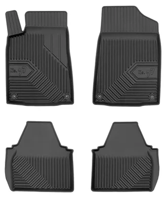 Produktbild von Gummi-Fußmatten für Peugeot 607 1999-2010 (Limousine) – 4-tlg, Schwarz, passgenau