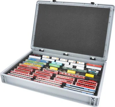 Obrázek produktu pro Eurobox 60x40cm sada s odtahovým vozíkem pro rozchod N, 10 přihrádek