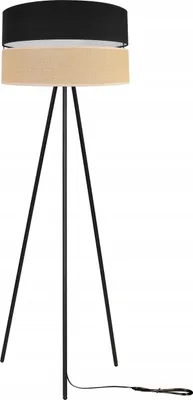 Obrázok produktu pre Stojaca lampa s trojnožkovým kovovým tienidlom, 45 cm, čierna