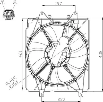 Obrázek produktu pro Ventilátor, chlazení motoru NRF 47934