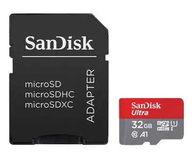 Obrázek produktu pro SanDisk Ultra microSD, 32 GB, MiniSDHC, Třída 10, UHS-I, 120 MB/s, Šedá, Červená