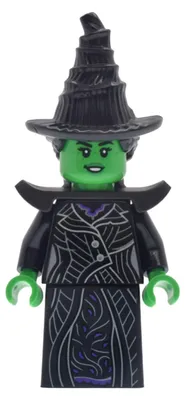 Produktbild von LEGO Minifigur Elphaba - Minifigure, Black Coat over Dress, Hat (wck013)
