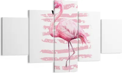 Produktbild von Bild auf Leinwand - Leinwandbild - Flamingo Vogel Wasser - 125x70cm - Wand Bild - Wanddeko - Leinwanddruck - Bilder - Kunstdruck - Wanddekoration - Leinwand bilder - Wandkunst - EA125x70-3938