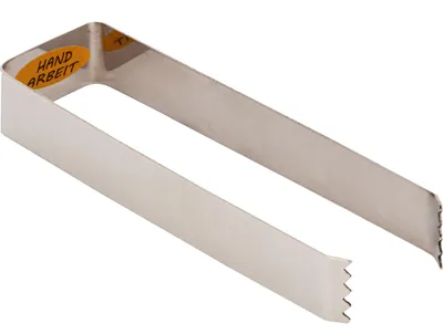 Produktbild von NKlaus Kohlezange Stahl 13x4cm Räucherzubehör für Räucherkohle Grillzange Shishazange 15010