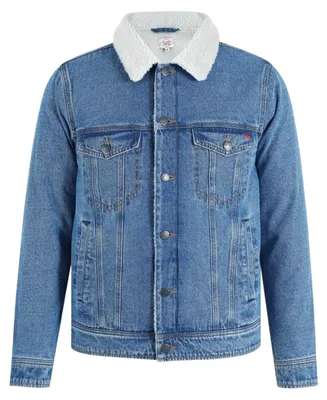 Produktbild von Lee Cooper - Jeansjacke für Herren, mit Borg gefüttert GT24408 (XXL) (Mittlere Waschung)
