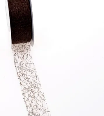 Produktbild von Spiderweb Dekoband - 3cm braun - Rolle 25m - 67 021-R 30