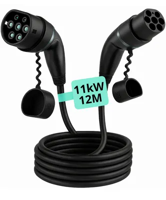 Produktbild von Loady Typ 2 Ladekabel für Elektroautos, 11kW 12M 16A 3-Phasig, Modus 3, Kompatibel mit allen Typ 2 CCS2 EVS/PHEVS, EU EV Ladekabel, EV Charger