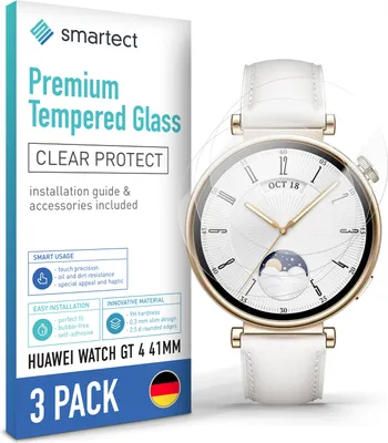 Produktbild von 3x Schutzglas Panzerfolie Klar für Huawei Watch GT 4 41mm Displayschutz Hartglas