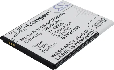 Obrázek produktu pro TECHTEK Baterie kompatibilní s [Mobistel] Cynus F8 nahrazuje BTY26189, pro BTY26189Mobistel/STD
