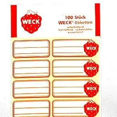Zdjęcie produktu dla WECK Etiketten selbstklebend 100er Pack