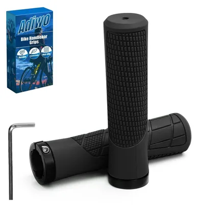 Produktbild von Fahrradgriffe Ergonomisch Universal 22,2mm Lenker Rutschfest TPE Gummi Schwarz