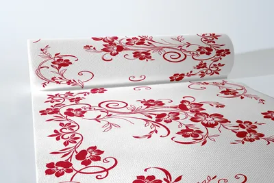 Produktbild von Airlaid Tischläufer Katja in Bordeaux, 40 cm x 24 m , 1 Stück - Mank - Floral