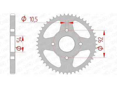 Produktbild von AFAM Kettenrad Stahl Standard - 428