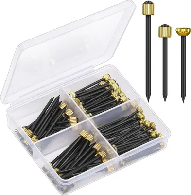 Produktbild von 90 Stück Stahlnägel Set, 1 Karton Bildernägel, Bildaufhänger, Haken-Set mit Nägeln zum Aufhängen von Bildern, 3 Größen, gehärtete Stahlnägel für Bilder, Bildernägel mit dekorativem Kopf
