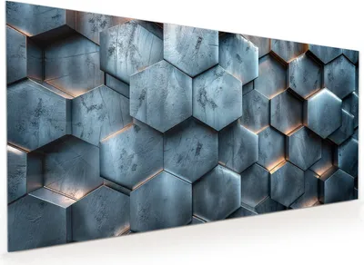 Produktbild von Küchenrückwand Spritzschutz Glas mit Motiv Hexagon Struktur 40 x 40 cm