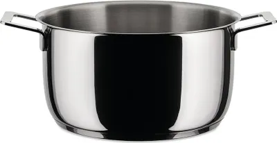 Obrázok produktu pre Alessi Hrnce a panvice - Kastról s dvoma rukoväťami z nehrdzavejúcej ocele - Ø 16 cm