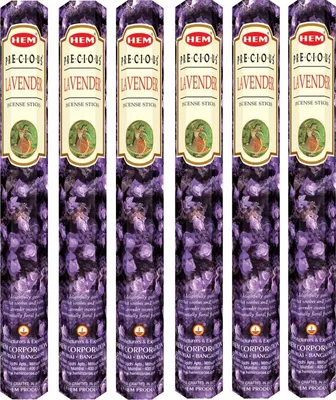 Produktbild von HEM 120 Räucherstäbchen [ LAVENDER ] handgerollte Räucherstäbchen aus Indien