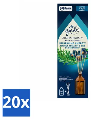 Obrázek produktu pro 20 kusů vonných tyčinek Glade Aromatherapy, vůně "Osvěžující energie" - 80 ml - výhodná balení - 20 kusů