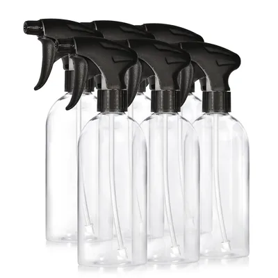 Image de 6 flacons pulvérisateurs de 500 ml, plastique, transparent
