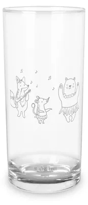 Produktbild von Mr. & Mrs. Panda Cocktailglas Waldtiere Aloha 400 ml - Transparent - Geschenk, Hase, Wasserbecher, Wald, Longdrinkglas, Glas, Wasserglas, Lustige Sprüche, Tumbler, Musik