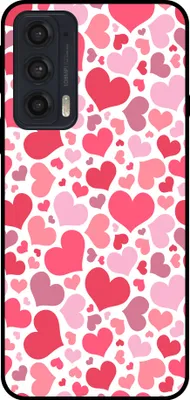 Immagine prodotto di Smartphonica Custodia per telefono adatta a Motorola Edge 20 con stampa di cuori - Custodia Backcover in TPU con design a cuori - Custodia per bambini con design a cuori