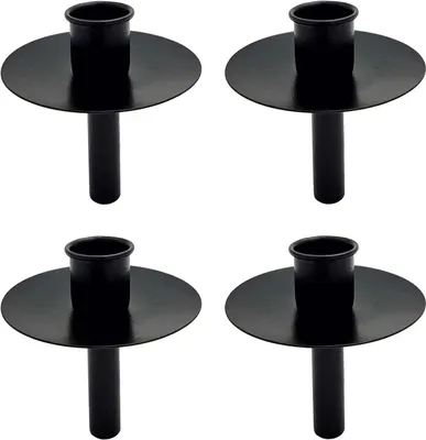 Produktbild von 4 STÜCK Kerzenhalter für Flaschen Metall schwarz Kerze Flasche Stabkerzenhalter