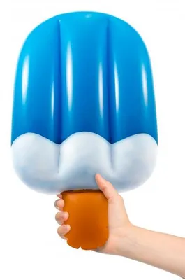 Produktbild von Folat Aufblasbares Wassereis - 50 cm, Kunststoff, Blau, Orange, Weiß
