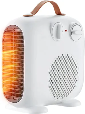 Obrázok produktu pre Ventilátorový ohrievač 2000W - Kompaktný ohrievač - Rýchle zahrievanie - Úsporný dizajn - 29 x 28,5 cm - Biely