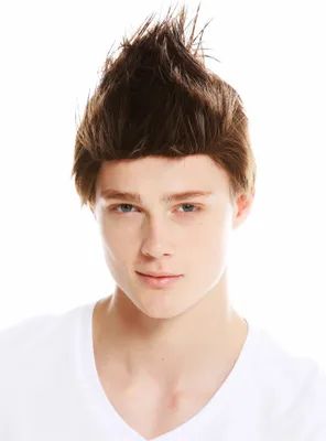 Produktbild von WIG ME UP Perücke hochtoupiert 80er Iro Braun WL-3034-8