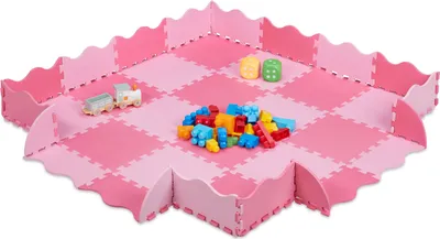 Produktbild von relaxdays 36-dielna podložka na puzzle s okrajom