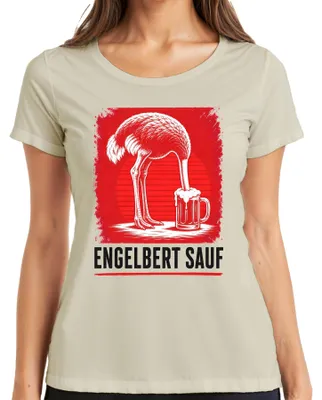 Productafbeelding van Engelbert Sauf Strauss Vogel Bier Handwerker Malle Party T-shirt voor dames, natuurprint, maat XXL