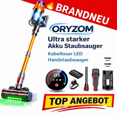 Produktbild von Oryzom™ Ultra starker Akku Staubsauger kabellos LED Handstaubsauger beutellos