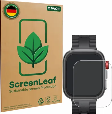 Produktbild von 2x ScreenLeaf Schutzfolie für Huawei Watch Fit 4 Pro nachhaltiger Displayschutz Display Schutz Folie Klar Transparent