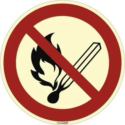 Produktbild von Dreifke® Kunststoff-Schild "Keine offene Flamme; Feuer, offene Zündquelle und...