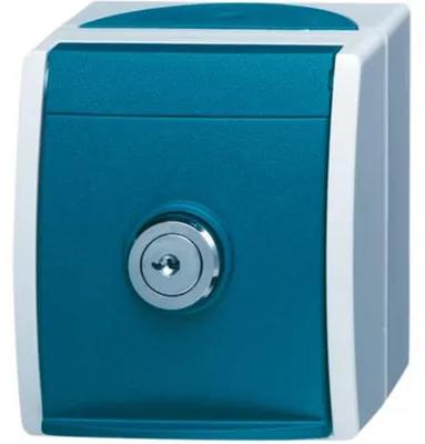 Produktbild von Busch-Jaeger 2083-0-0822, CEE 7/3, Blau, Weiß, IP44, 250 V, 16 A, 74 mm