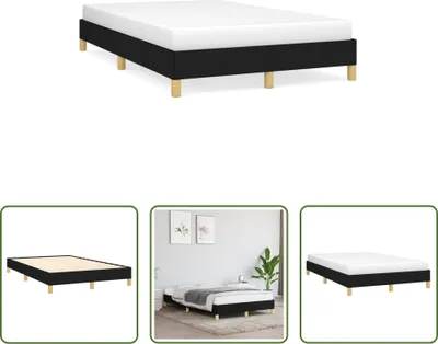 Produktbild von The Living Store Bettgestell Schwarz 120x190 cm Stoff