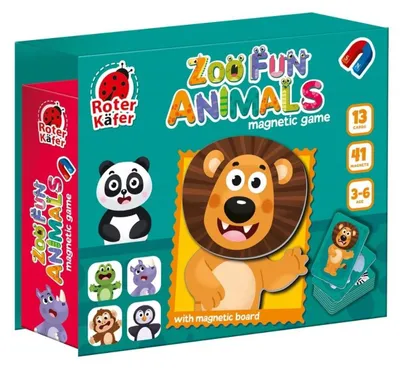 Zdjęcie produktu dla Roter Kafer Magnetyczna układanka Zwierzęta z ZOO - edukacyjna gra dla dzieci od 3 lat