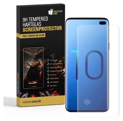 Produktbild von 2x 9H Panzerglas für Samsung Galaxy S10 Plus FULL CURVED Displayschutz Schutzglas KLAR Tempered Glass Schutzfolie Screen-Protector
