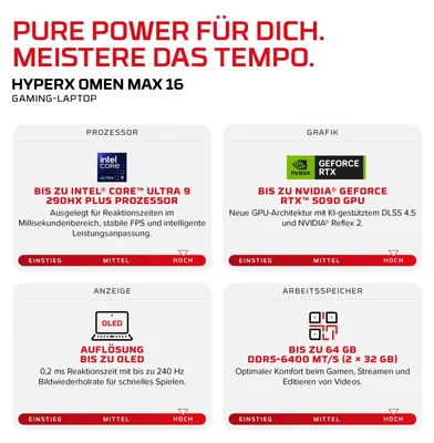 Zdjęcie produktu dla HP DP0L5EA, procesor Intel Core Ultra 7, ekran 40,6 cm (16"), rozdzielczość 2560 x 1600 pikseli, 32 GB pamięci, system FreeDOS, kolor czarny