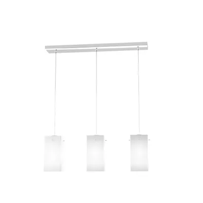 Produktbild von Zeitgenössische Aufhängung Crazy Metall Weißes Glas 3 Lichter E27