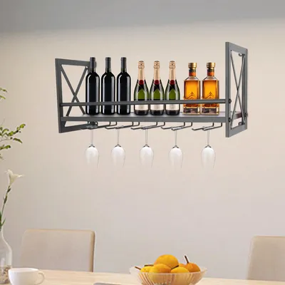 Produktbild von Weinregal Wandregale regale mit 5 Stemware Racks Wandmontag